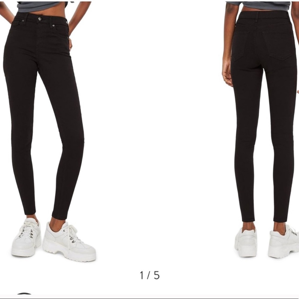 Topshop Moto black high waisted jeans